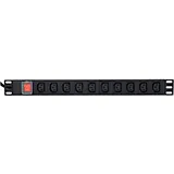 Gembird Power Distribution Unit PDU 10pcs C13 1U 16A C19 Plug 2m Cable