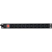 Gembird Power Distribution Unit PDU 10pcs C13 1U 16A C19 Plug 2m Cable