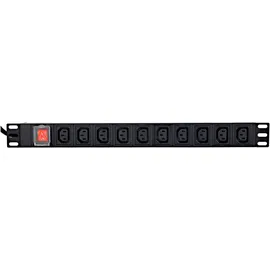 Gembird Power Distribution Unit PDU 10pcs C13 1U 16A C19 Plug 2m Cable