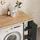 livinity® Waschmaschinenschrank Paolina 93,6 x 88,2 cm Anthrazit/Goldkraft Eiche