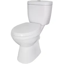 Sanicomfort Stand-WC mit WC-Sitz Weiß spülrandlos