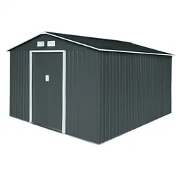 HATTORO S300 Gerätehaus Geräteschuppen Garten Haus Schuppen Gartenhaus 15 m3 Grau