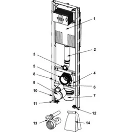 TECE TECEprofil WC-Modul mit Compact 320-Spülkasten, Bauhöhe 1120 mm