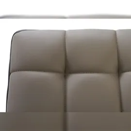 Mendler Esszimmerstuhl HWC-C41, Stuhl Küchenstuhl, höhenverstellbar drehbar, Kunstleder ~ taupe-grau