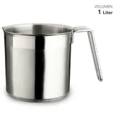 Weis 18455 Milchtopf mit Sandwichboden 1000 ml, Edelstahl