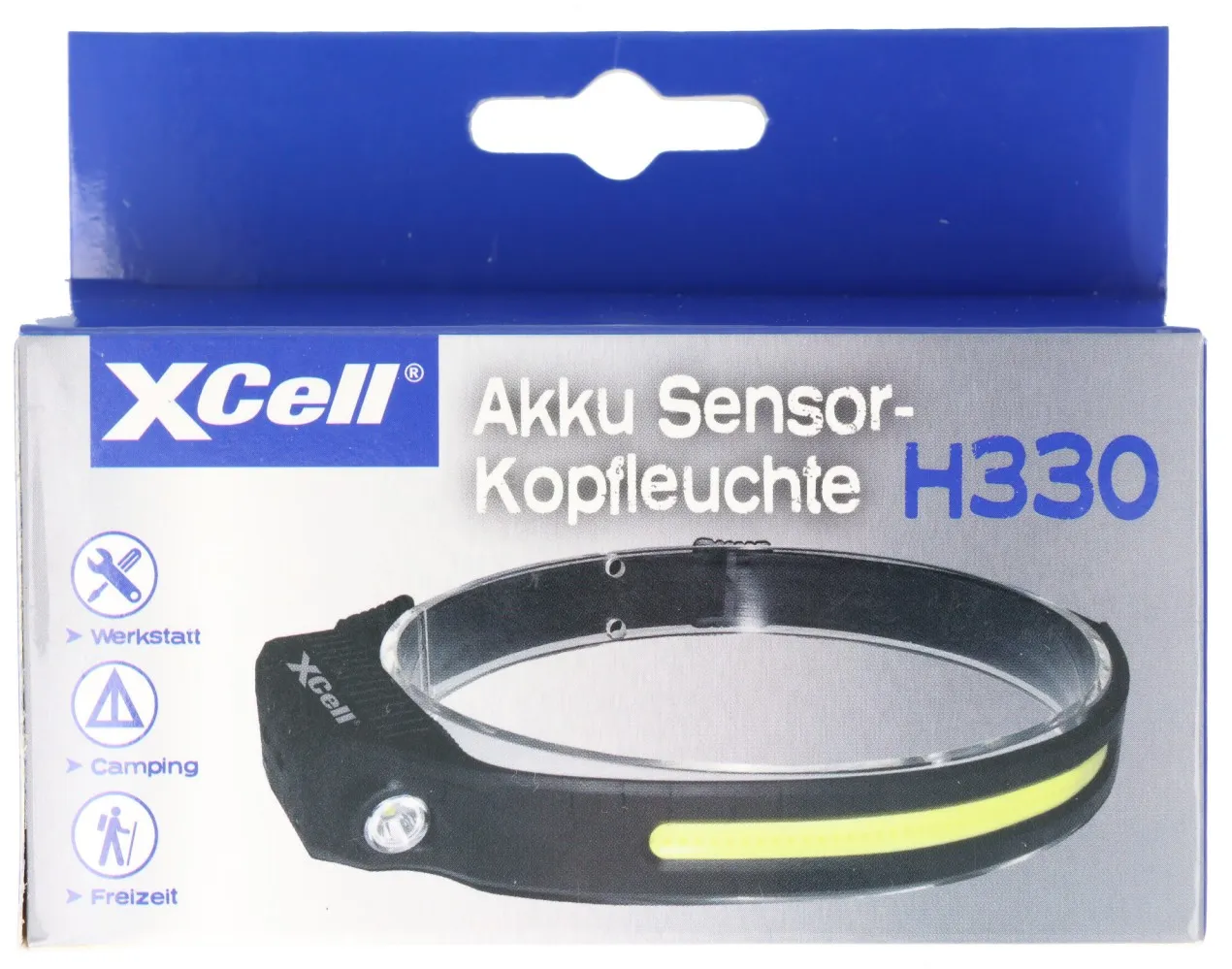 Stirnleuchte H330 Sensor-Kopfleuchte mit integriertem Akku, zwei Lichtquellen, 5 Licht-Modi und Infrarot-Sensor