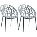 CLP Gartenstuhl Hope Sessel 59 x 59 x 80 cm grau 2 St.