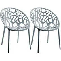 CLP Gartenstuhl Hope Sessel 59 x 59 x 80 cm grau 2 St.