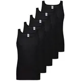 ESGE Unterhemd / Tanktop Feinripp Ringel in Schwarz | Gr.: M