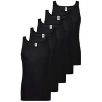 ESGE Unterhemd / Tanktop Feinripp Ringel in Schwarz | Gr.: M