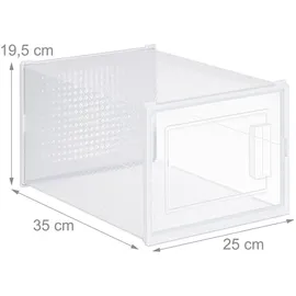 Relaxdays Schuhbox 12er Pack 1-tlg. transparent