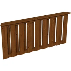 Brüstungsgeländer SKANHOLZ "Deckelschalung", braun (nussbaum), H:84cm L:150cm, Geländer