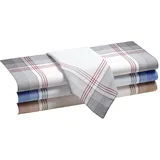 Taschentuch, Herren, Gr. 8-Stück-Packung, bunt (farbig, sortiert), Baumwolle, gemustert, Modetücher Taschentuch