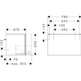 Hansgrohe Xilesa E Waschtischunterschrank 1 Schubkasten, sandbeige matt