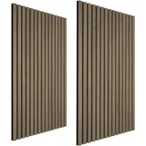 Tectake tectake® Akustikpaneele, Sonic Wall Holzoptik - Eiche dunkel, 2er Set