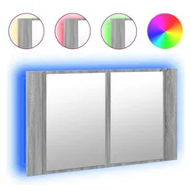 vidaXL Grau Sonoma 80 cm grau mit LED