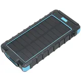 Septpenta Solarladegerät, 20.000 mAh Solar Powerbank, Tragbares Ladegerät Powerbank mit Taschenlampe und Zwei USB Anschlüssen, Externer Camping Backup Akku für Den Außenbereich(Blau)