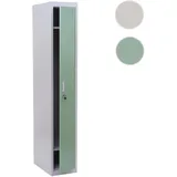 Mendler Boston T163 Garderobenschrank 180x30x50cm mint-grün