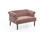 Atlantic Home Collection Sessel Charlie Samtvelours 119 x 72 x 70 cm Rosa