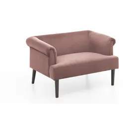 Atlantic Home Collection Sessel Charlie Samtvelours 119 x 72 x 70 cm Rosa