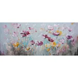 Bönninghoff Ölgemälde auf Echtholzrahmen BLUMENWIESE 140x60cm - Ölgemälde - Echtholz, Leinwand - Breite 140 cm - Höhe 60 cm - Tiefe 2 cm - Wandbild