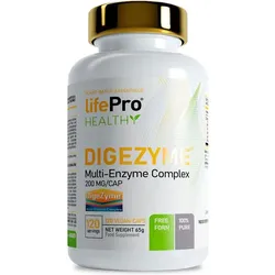 Digezyme 200mg 120vcaps Life Pro EINHEITSFARBE 120 capsules