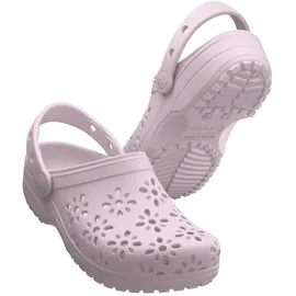 Crocs Classic Floral Cut Out Clog, Pink Milk, 37/38 EU