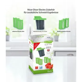 Genius Nicer Dicer Electro Gemüsereibe 7-tlg. Edelstahl/ Kunststoff