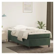 vidaXL Boxspringbett 100 x 200 cm Dunkelgrün