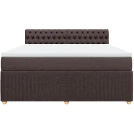 vidaXL Boxspringbett 180 x 200 cm Dunkelbraun