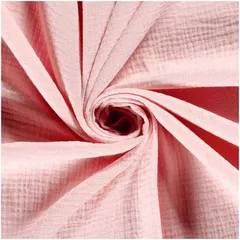 50x130cm Musselin Stoff uni   Meterware Mulltuch Baumwolle - Rosa