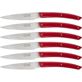 Laguiole Jean Dubost Messerset 6-tlg. rostfrei Rot