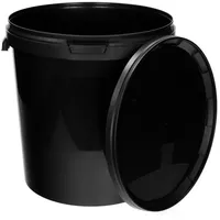 Benbow Eimer mit Deckel 30L x10 Schwarz - lebensmittelecht,