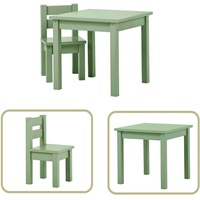 Hoppekids Kindersitzgruppe »MADS Kindersitzgruppe«, (Set, 2 tlg., 1 Tisch, 1 Stuhl), grün