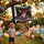 Relaxdays Pinata Piratenflagge mit Stab & Maske HBT: 35x40x8 cm Schwarz