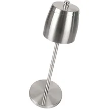 Relaxdays Standaschenbecher Edelstahl Silber