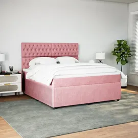 vidaXL Boxspringbett 180 x 200 cm Rosa
