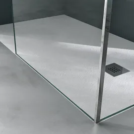 mai & mai Bremen Walk-In-Dusche 90 x 110 cm transparent Klarglas ESG mit Duschtasse