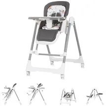 Chipolino Hochstuhl 2 in 1 Grau inkl. Babyschaukel