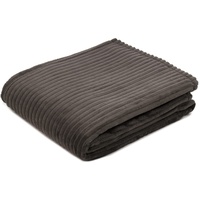 Wohndecke »Feincord Kuscheldecke, Feine Cord-Optik, 1040g/Stück, 150 x 200 cm - Anthrazit