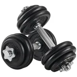 Songmics Kurzhantelset Gusseisen 30 kg verstellbar schwarz