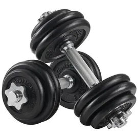 Songmics Kurzhantelset Gusseisen 30 kg verstellbar schwarz