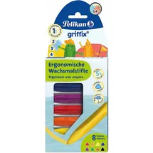 Pelikan Wachsmalstifte 8 St. Blau/Lila/Mehrfarbig