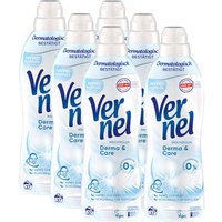 VERNEL Derma & Care Weichspüler 6x 37 WL (222 Waschladungen), hypoallergener & speziell für sensible Haut entwickelter Wäscheduft sorgt für unwiderstehliche Weichheit, recycelbar