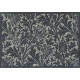 Wash+Dry FUßMATTE Thistle, Blau, Textil, Blume, rechteckig, 60x85 cm Oeko-Tex® Standard 100, Teppiche & Böden, Fuß , Stufenmatten, Fußmatten