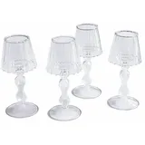 Loberon Kerzenständer-Set Jouval Glas Beige