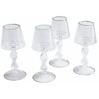 Loberon Kerzenständer-Set Jouval Glas Beige