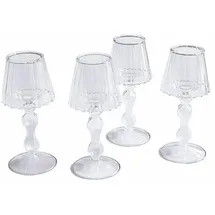 Loberon Kerzenständer-Set Jouval Glas Beige