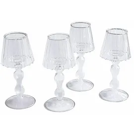Loberon Kerzenständer-Set Jouval Glas Beige