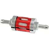UK-Motors Benzinfilter CNC Aluminium 6 mm Rot/Schwarz